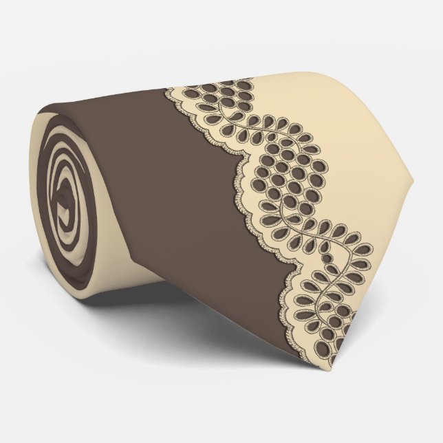 Crochet Lace Neck Tie (Rolled)