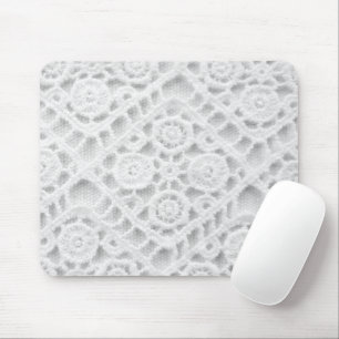 Crochet Lace Pattern Mouse Pad
