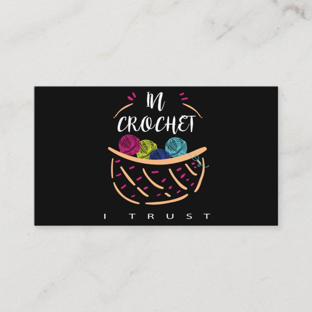 Crochet Lover| Color Crochet I Trust Business Card (Front)