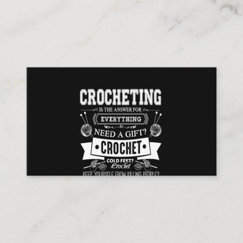 Crochet Lover I Love Crochetting Business Card