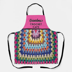 Crochet-loving Grandma's All-Over Print Apron