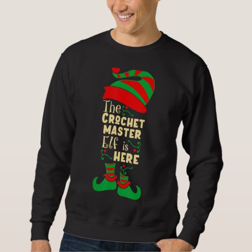 Crochet Master Elf Christmas Matching Family Chris Sweatshirt