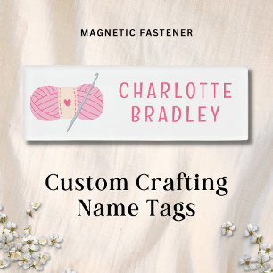 Crochet Modern Crocheting Personalized Business Name Tag