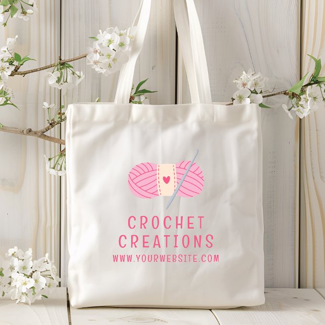 Crochet Modern Crocheting Personalized Business Tote Bag (Creator Uploaded)