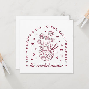 Crochet mom crocheting mama happy mothers day card