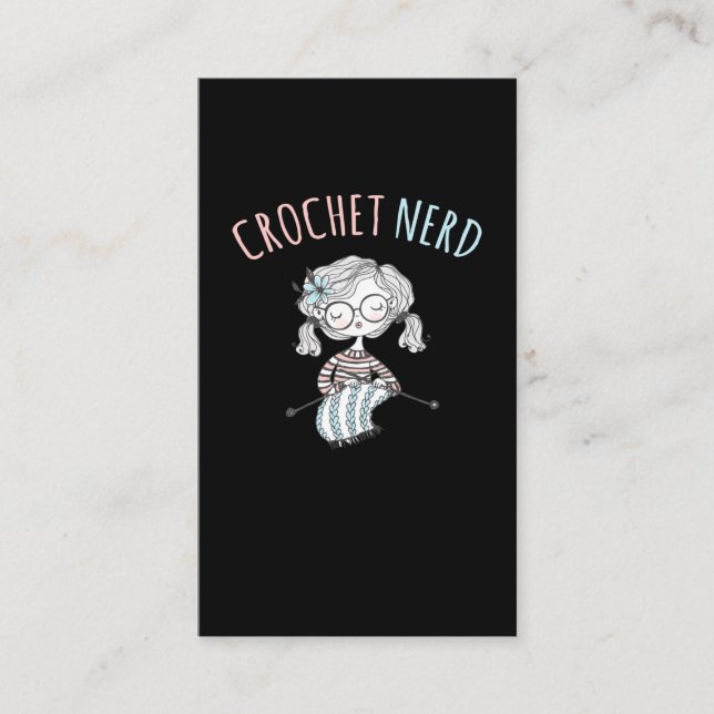 Crochet Mom Hobby Crafting Grandma Yarn Lover Business Card (Front)