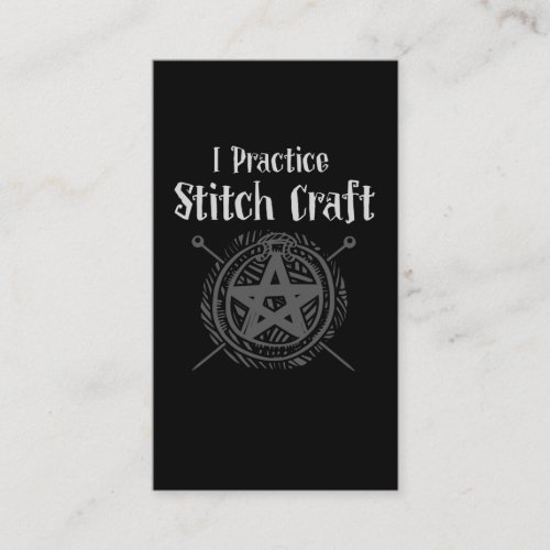 Crochet Mom Witch Occult Crafting Yarn Lover Business Card
