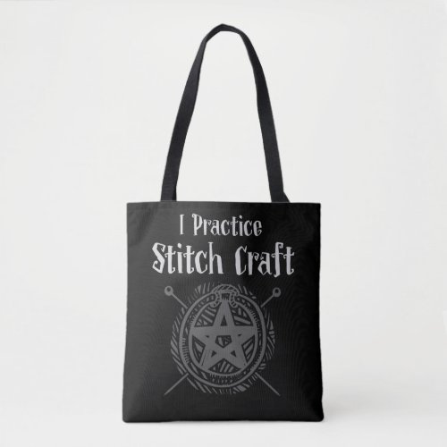 Crochet Mom Witch Occult Crafting Yarn Lover Tote Bag