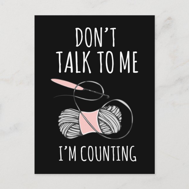 Crochet Mom Yarn Humor Crafting Grandma Postcard (Front)