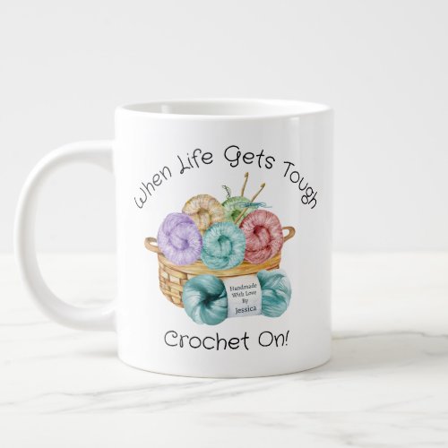 Crochet On Personalized Giant Coffee Mug