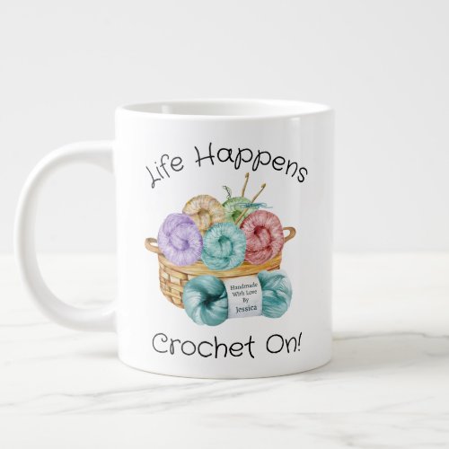 Crochet On Personalized Giant Coffee Mug