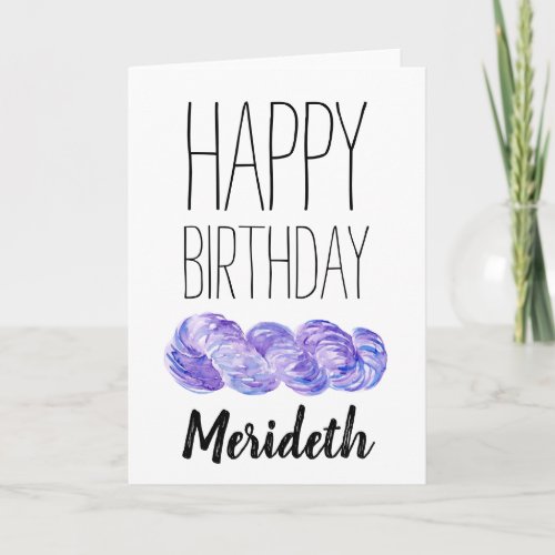 Crochet or Knitting Personalized Birthday Card