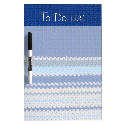 Crochet Pattern _ Blue Stripes Dry_Erase Board