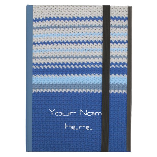 Crochet pattern - blue stripes iPad air cover