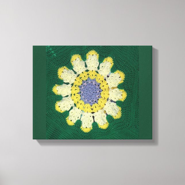 Crochet Pattern - Daisy Canvas Print (Front)