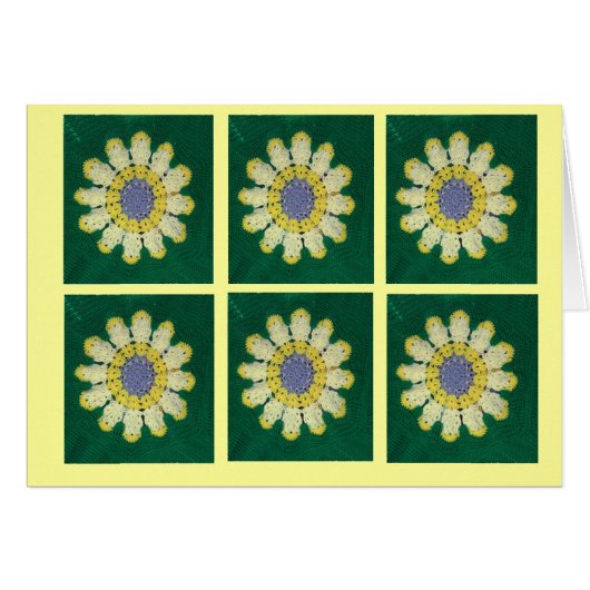 Crochet Pattern - Daisy Cards (Front Horizontal)