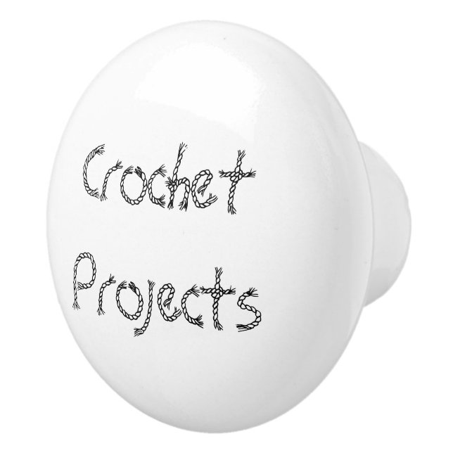 crochet projects,Yarn, Organization Decor Ceramic Knob (Right)