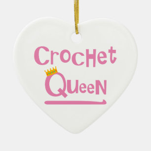 Crochet Queen Ceramic Ornament