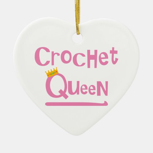 Crochet Queen Ceramic Ornament