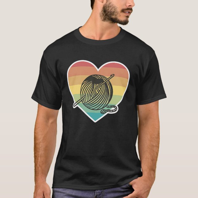 Crochet Quilter Yarn Hook Grandma Mom T-Shirt (Front)