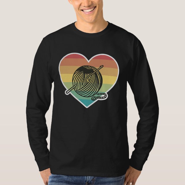Crochet Quilter Yarn Hook Grandma Mom T-Shirt (Front)