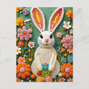 Crochet Rabbit, Postcrossing Postcard