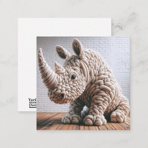 Crochet Rhino Greeting Card