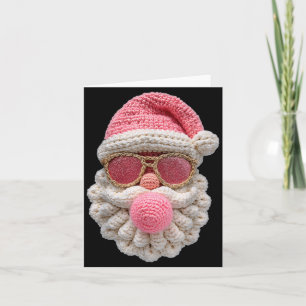 Crochet Santa Blowing Bubble Gum Christmas Girly K Card