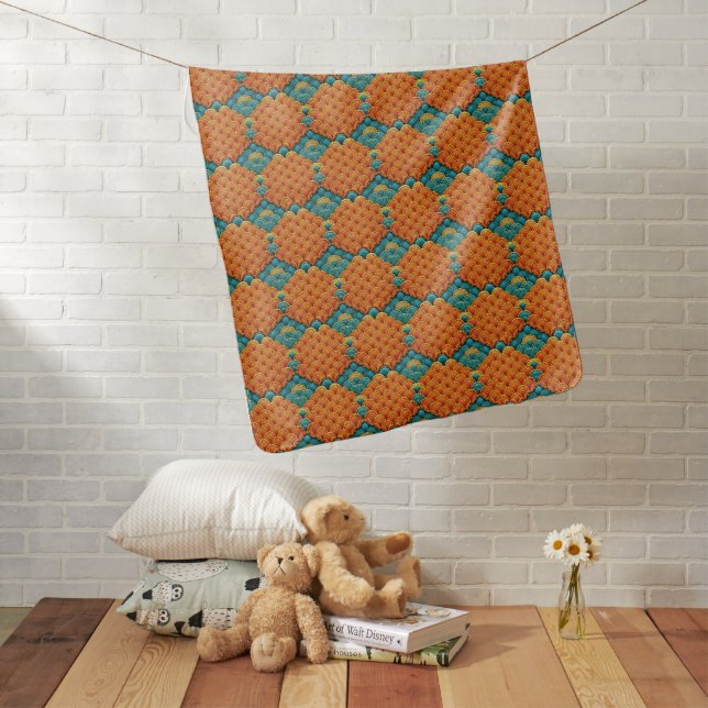 Crochet Scallop Shell Pattern Baby Blanket (In Situ)