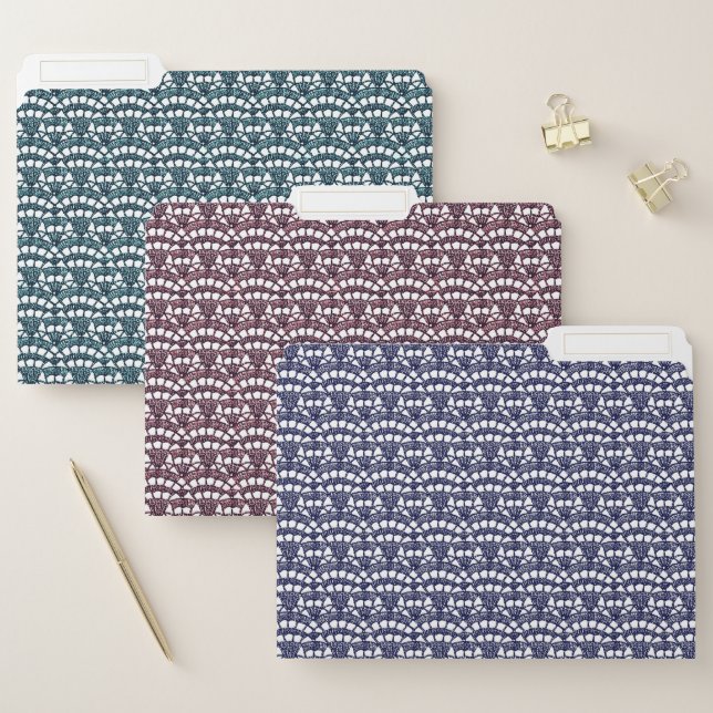 Crochet Stitch Background File Folder (Set)