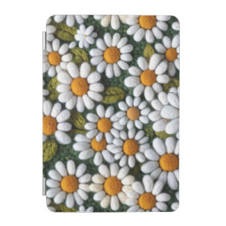 Crochet White Daisies Spring Wildflowers iPad Mini Cover