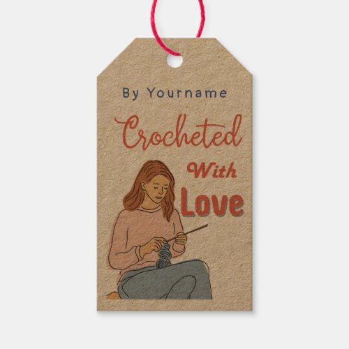 Crochet with love Handmade gift tag with careguide