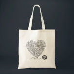 Crochet Words Tote (BW)<br><div class="desc">Carry your yarn in this fun tote full of crochet words!</div>