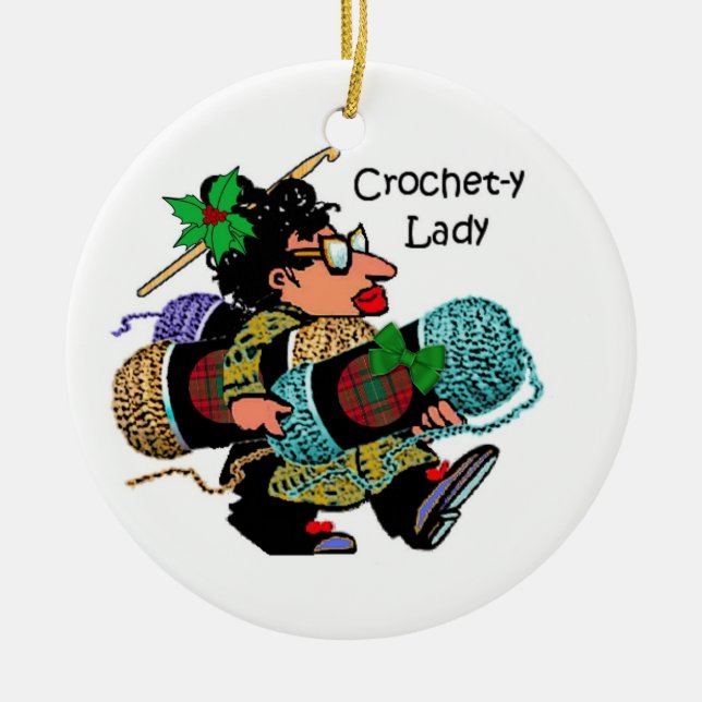 Crochet-y Lady Christmas Ornament (Front)