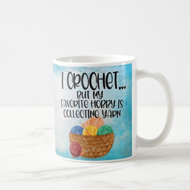 Crochet Yarn Design Coffee Mug Cup (Right)