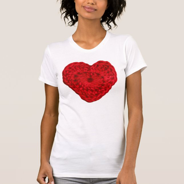 Crochet Yarn Heart • Handmade Crafts T-Shirt (Front)