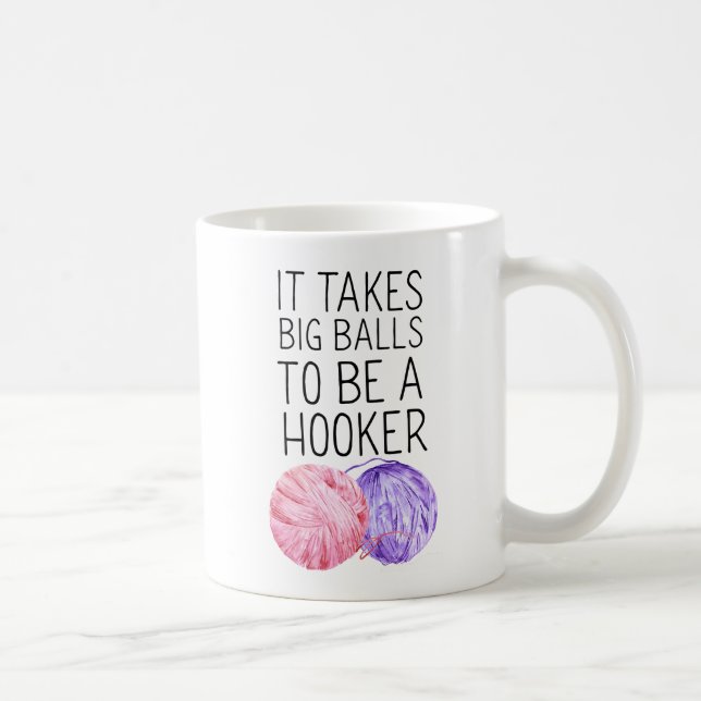 Crochet Yarn Joke Coffee Mug (Right)
