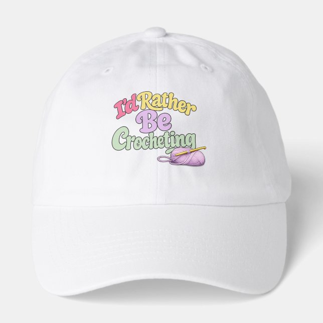 Crochet Yarn Lover Hat (Front)