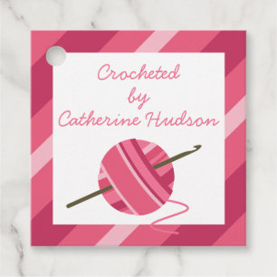 Crochet Yarn Personalized Gift or Favor Tags
