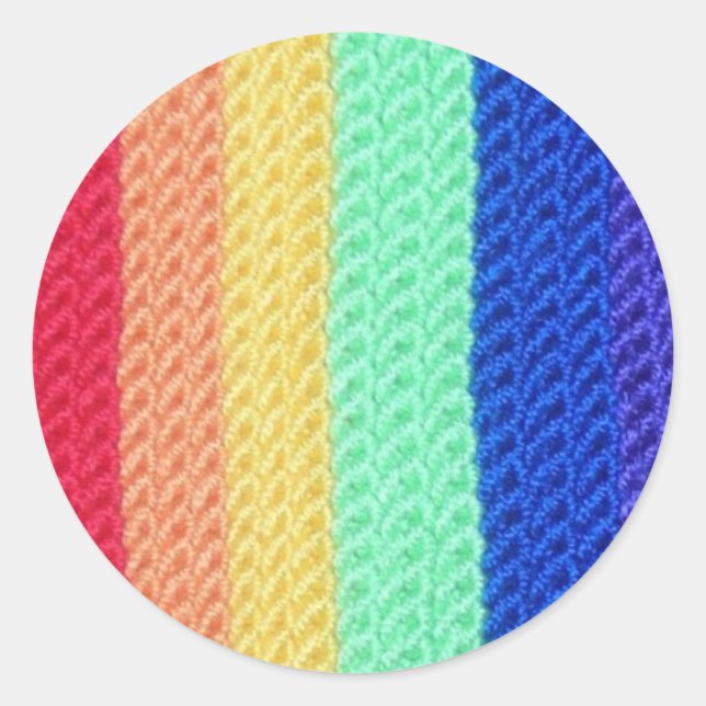 Crocheted Rainbow sticker (Front)