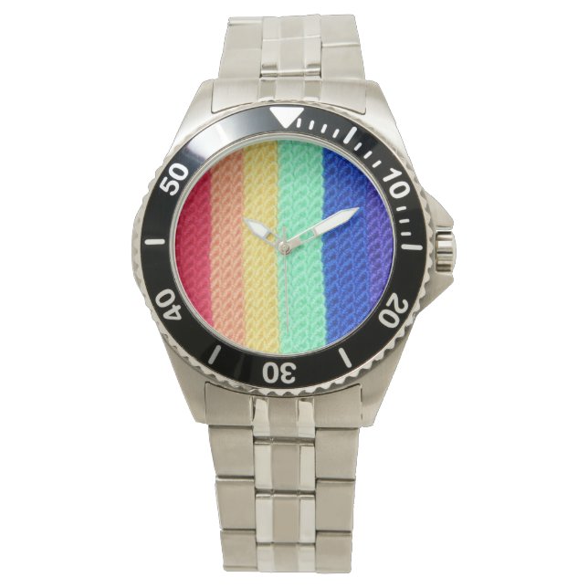 Crocheted Rainbow watch (Front)