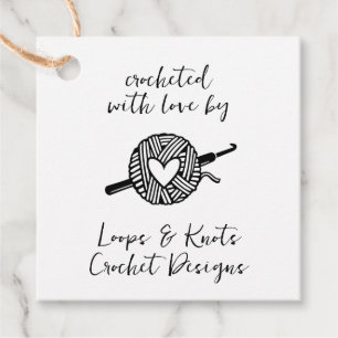 Crocheted With Love Favor Tags
