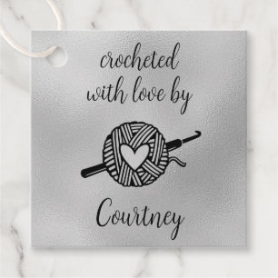 Crocheted With Love Favor Tags