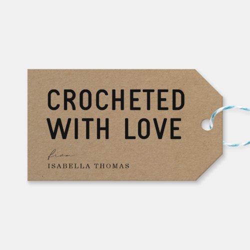 Crocheted with Love Gift Tags _ Blue Twine
