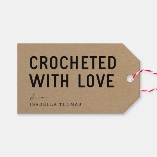 Crocheted with Love Gift Tags _ Red Twine