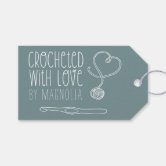Crocheted with Love / Handmade Care Crafts Gift Tags, Zazzle
