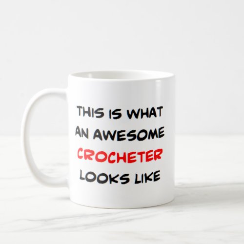 crocheter awesome coffee mug