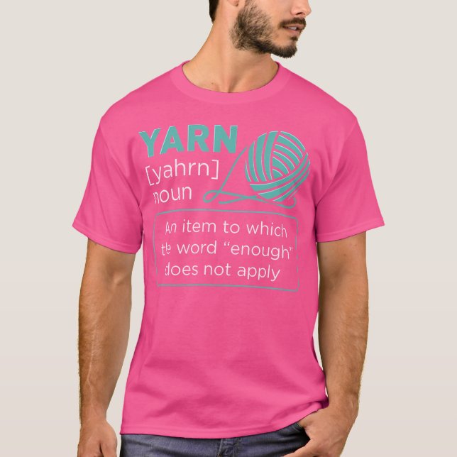 Crocheter Wool Yarn Funny Definition Quote Crochet T-Shirt (Front)