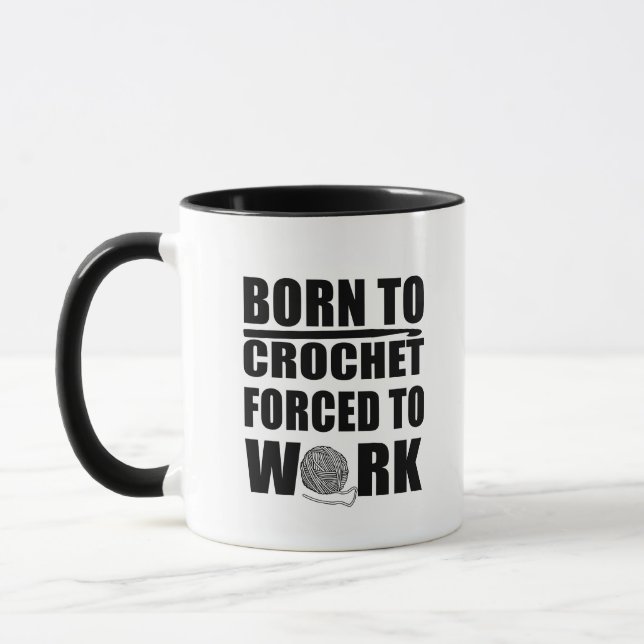 crocheters gift funny crochet quote mug (Left)