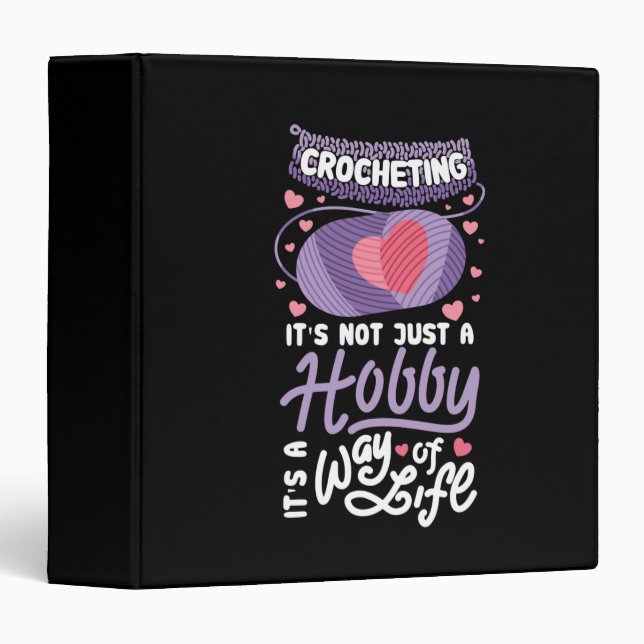 Crocheting 3 Ring Binder (Front/Spine)